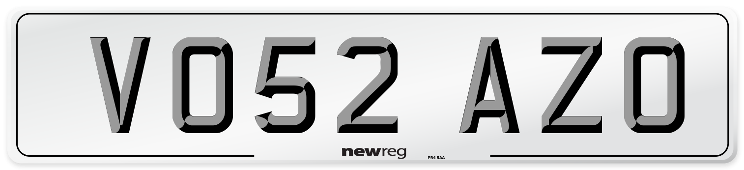 VO52 AZO Number Plate from New Reg